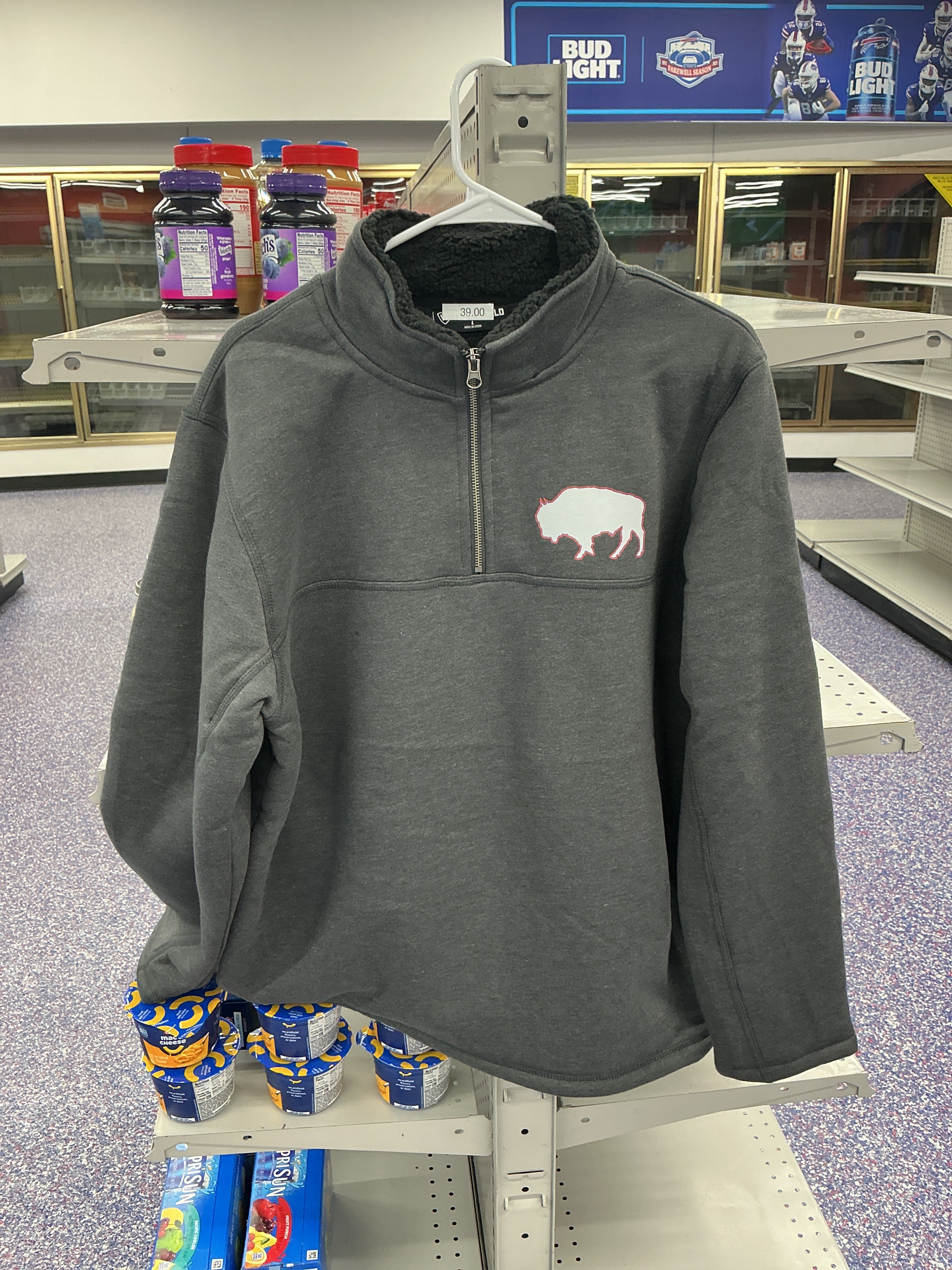Buffalo Bills grey sherpa hoodie
