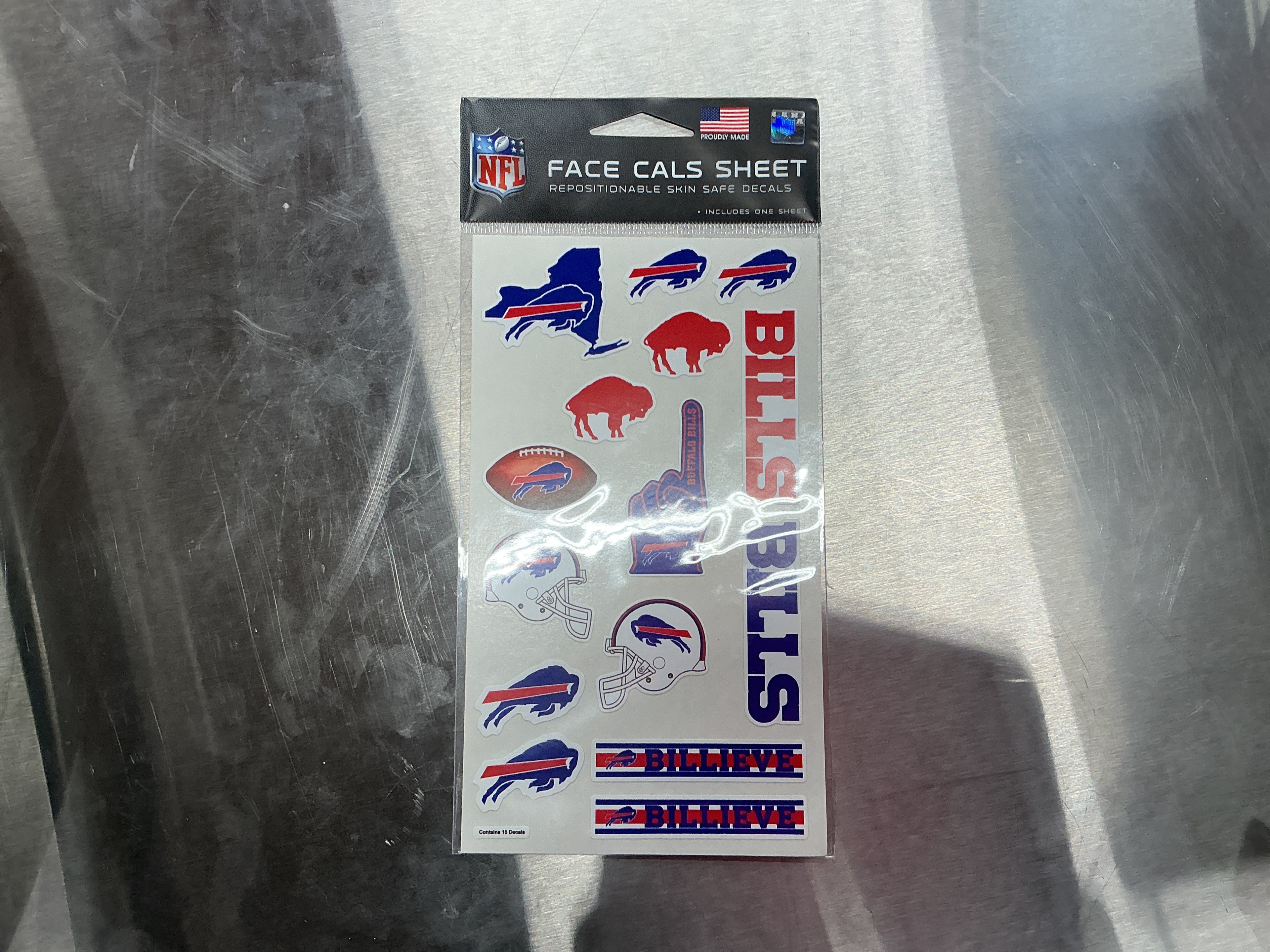Bills Face Tattoo Sheet