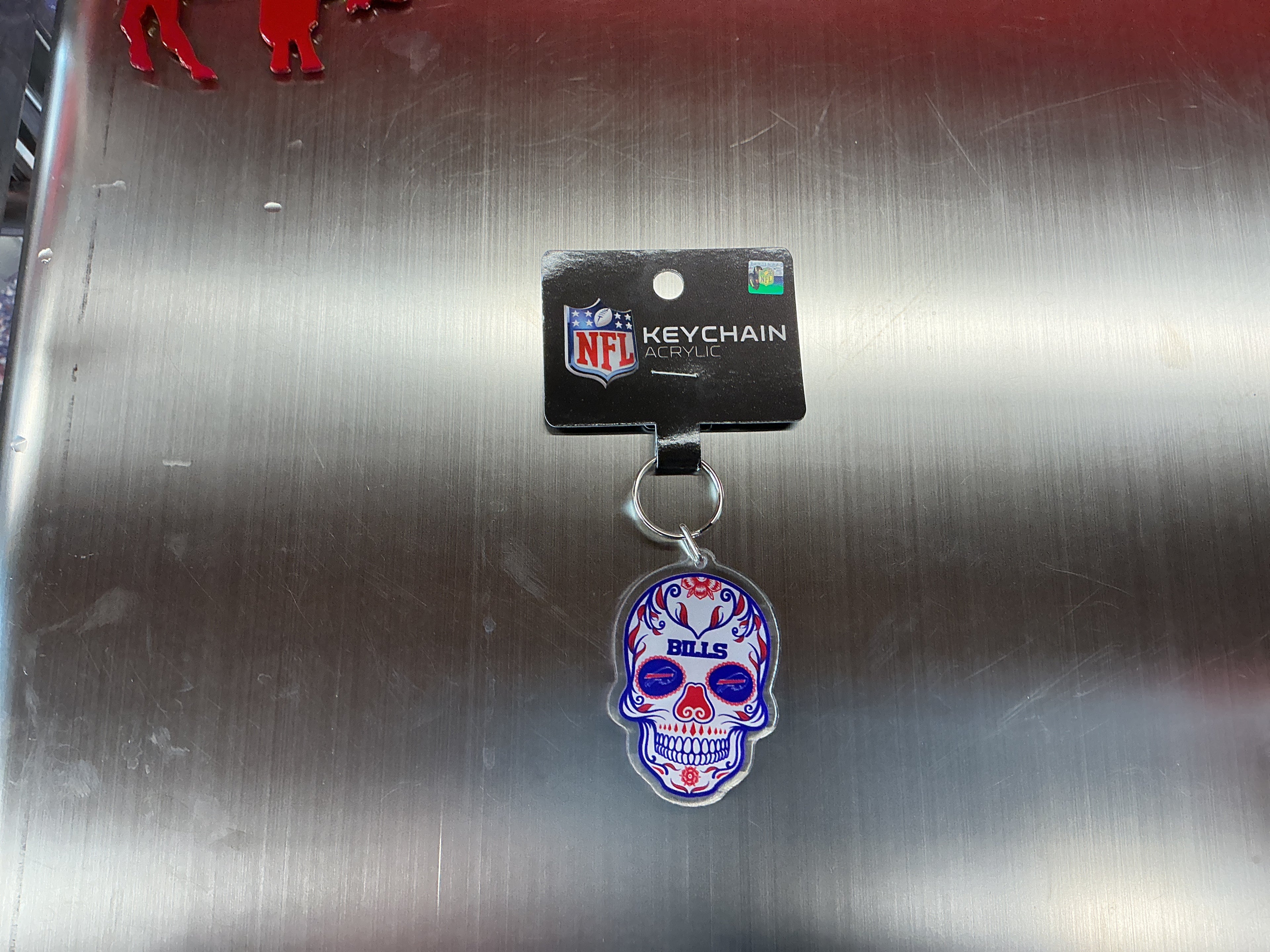 Bills Skull Plastic Key Chain