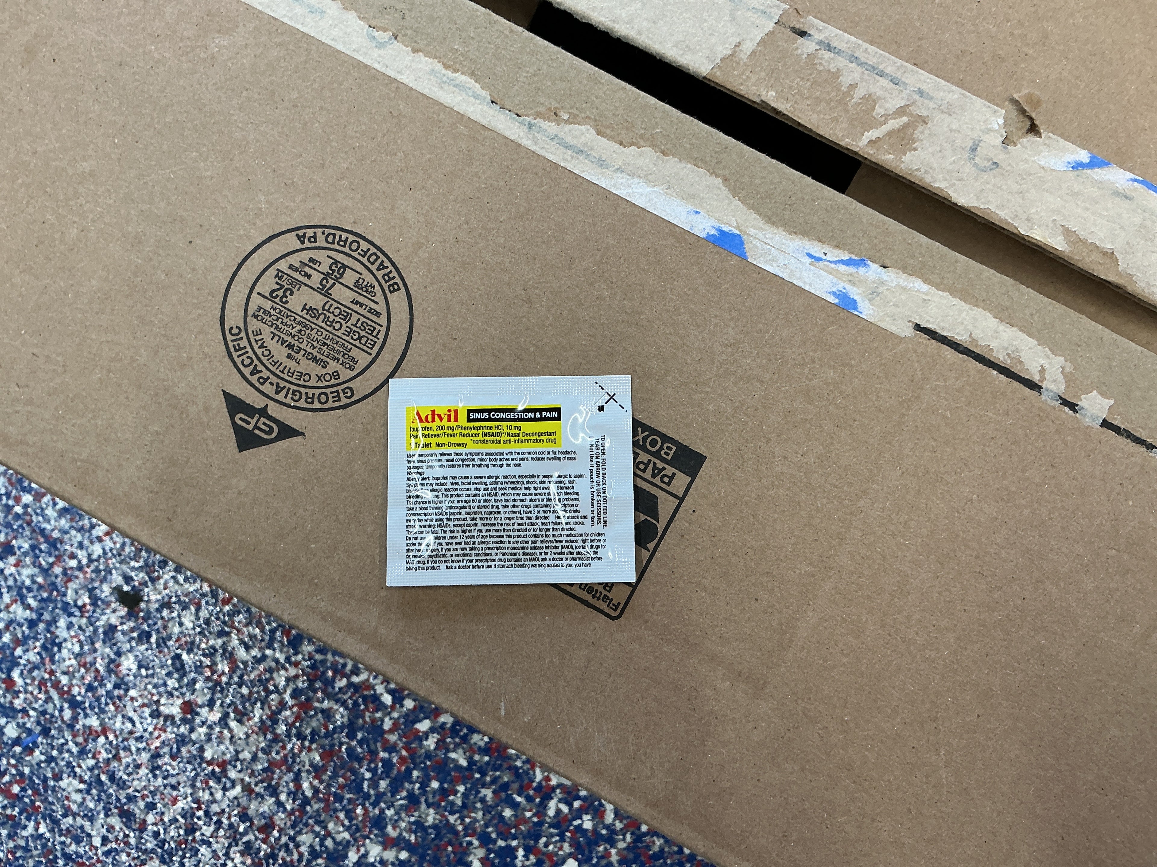 Advil Sinus Congestion and Pain Sinus Medicine Pain Reliever and Fever Reducer With Ibuprofen and Phenylephrine Hcl - 50 Coated Tablets