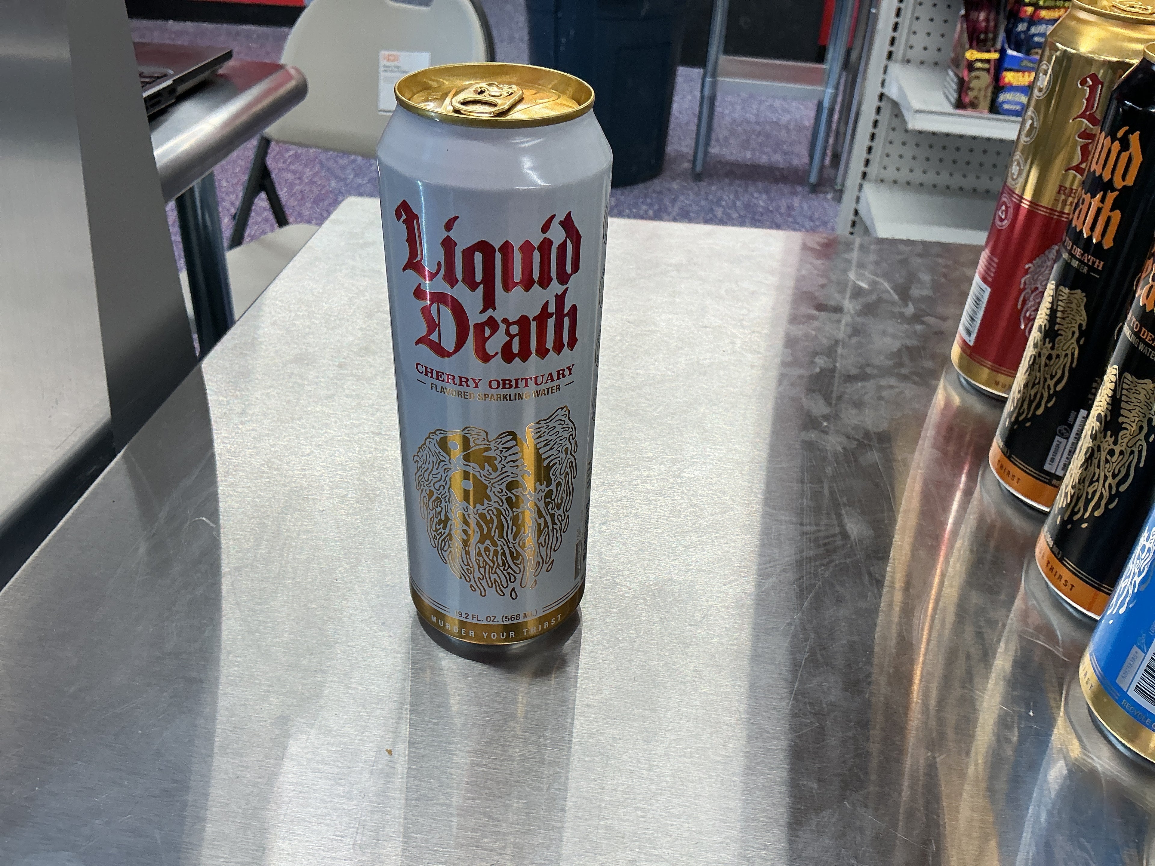 Liquid Death Cherry Obituary 19.2oz