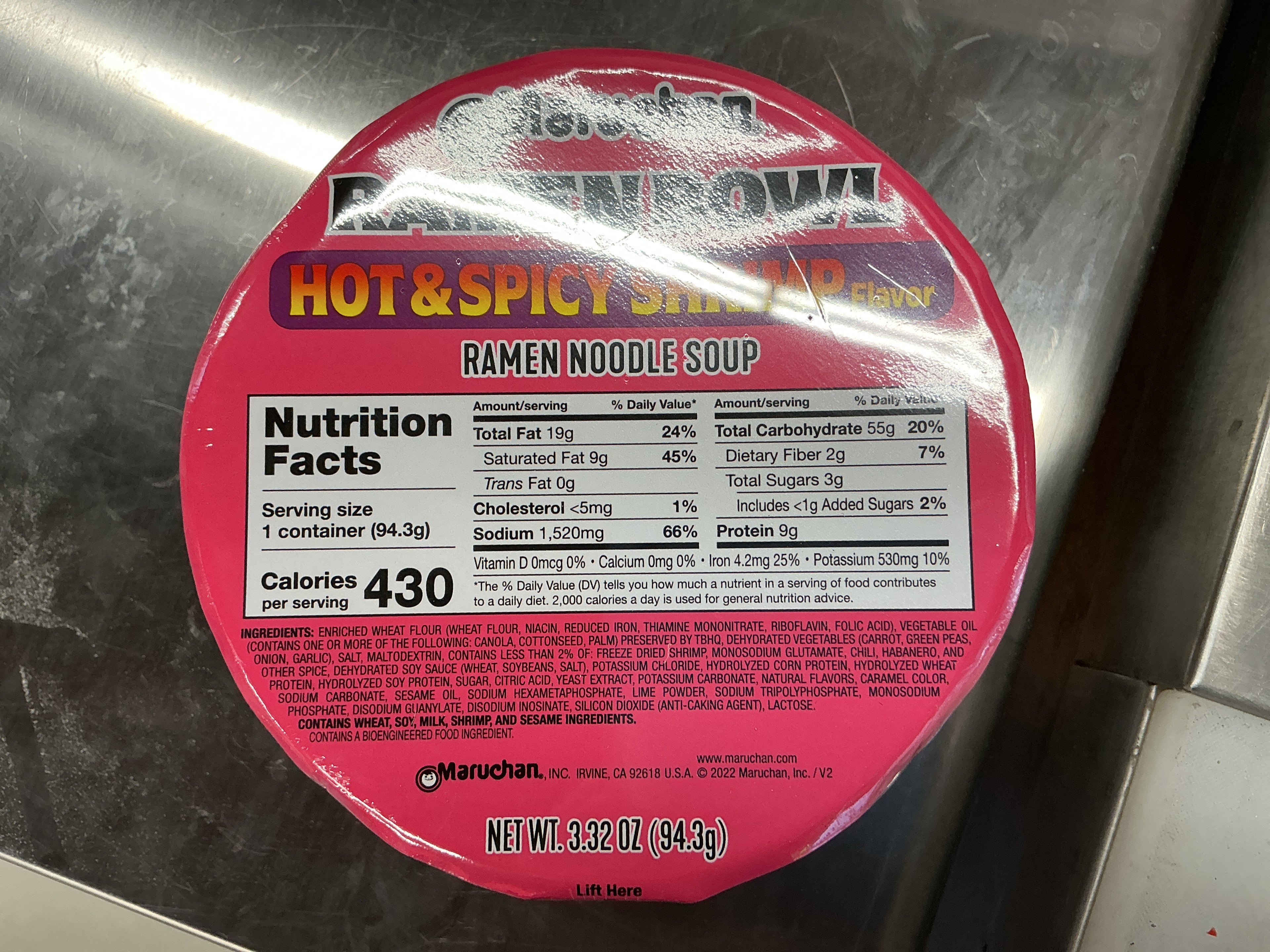 Maruchan Bowl Hot Spicy Shrimp