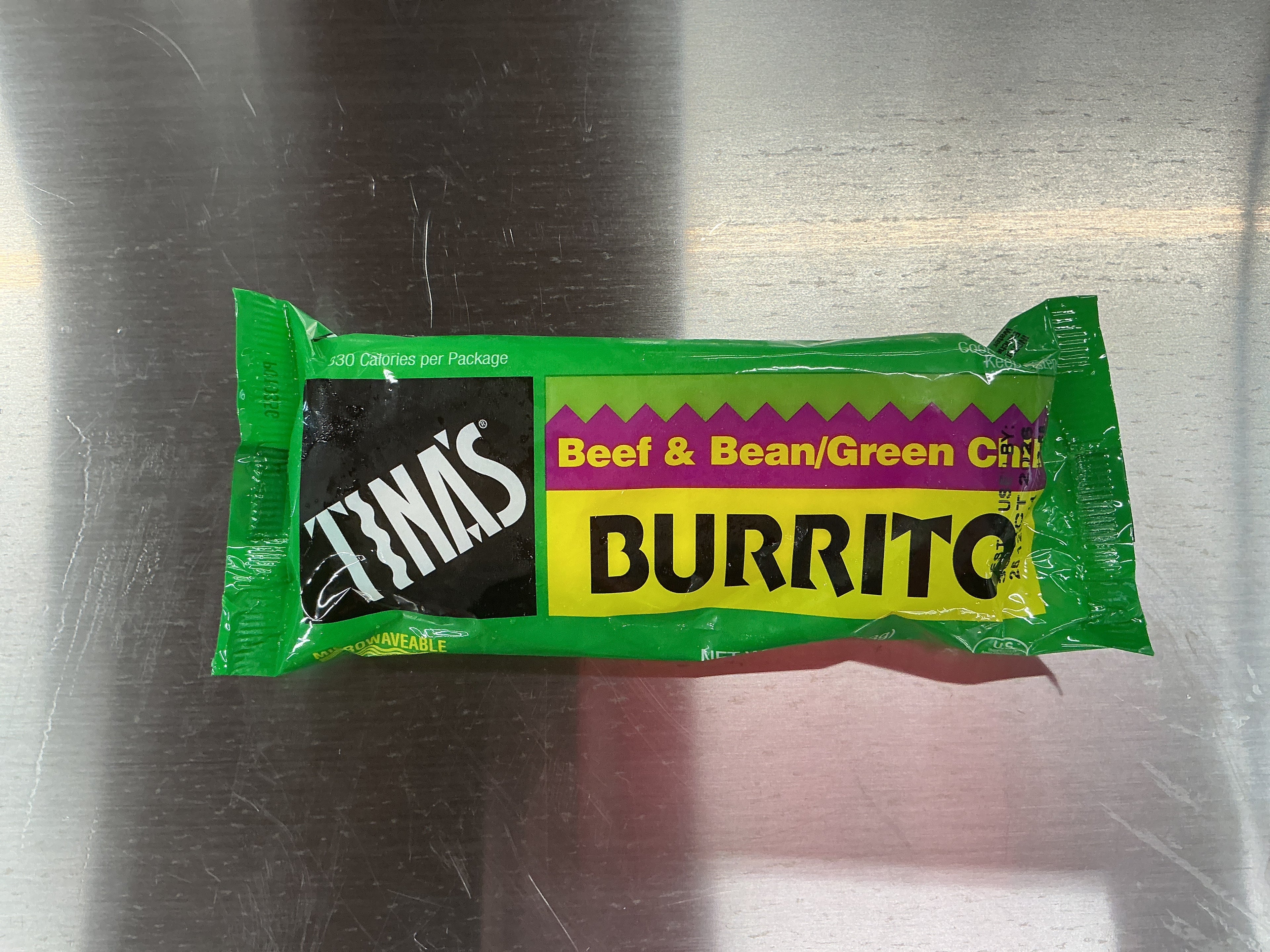 Tina’s Beef and Bean Green Chilli Burrito