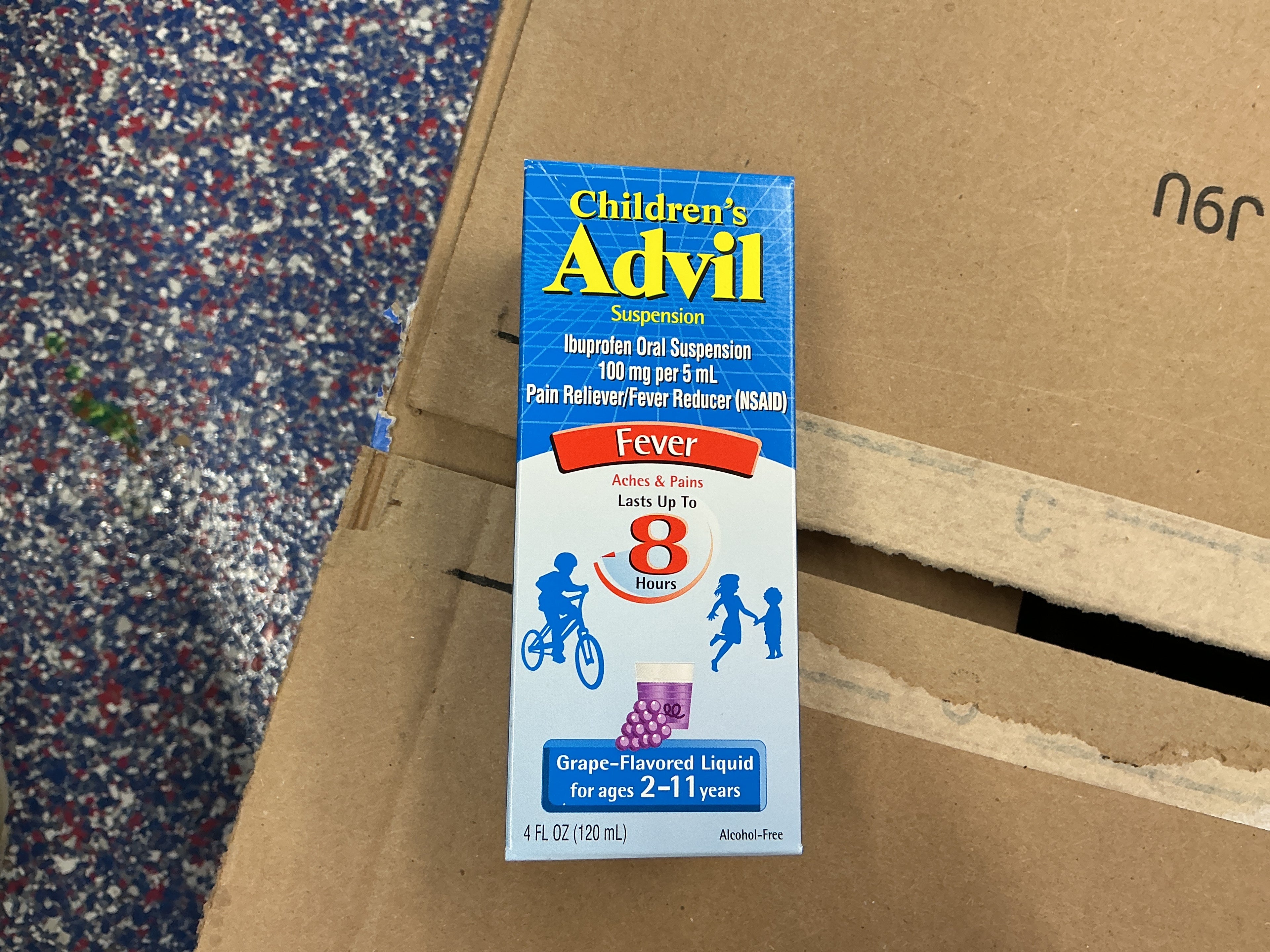 Children's Advil Liquid Fever Reducer/Pain Reliever (NSAID) - 100 mg Ibuprofen - Grape Flavor - 4 fl oz