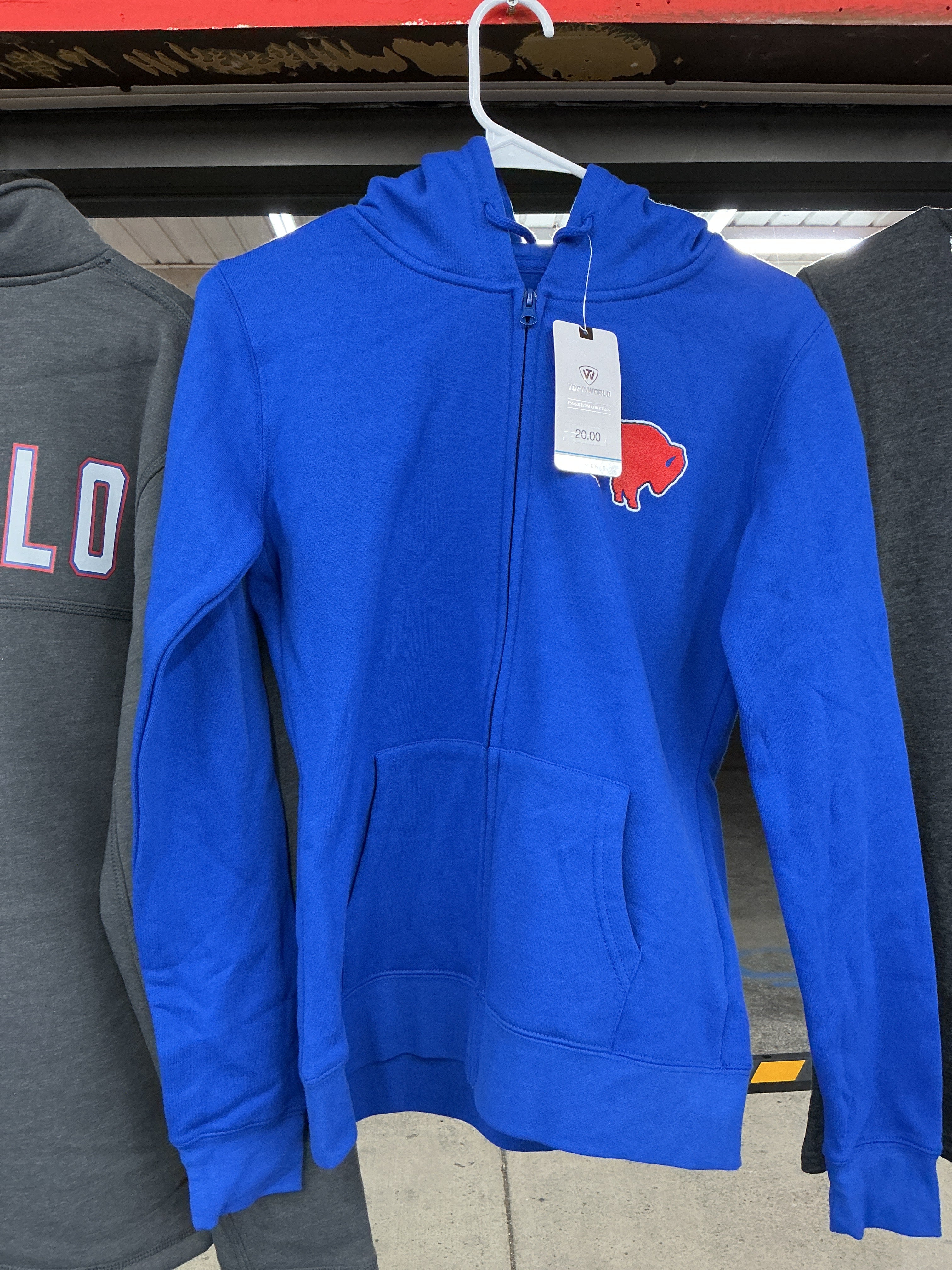 Buffalo Bills blue zip - up hoodie