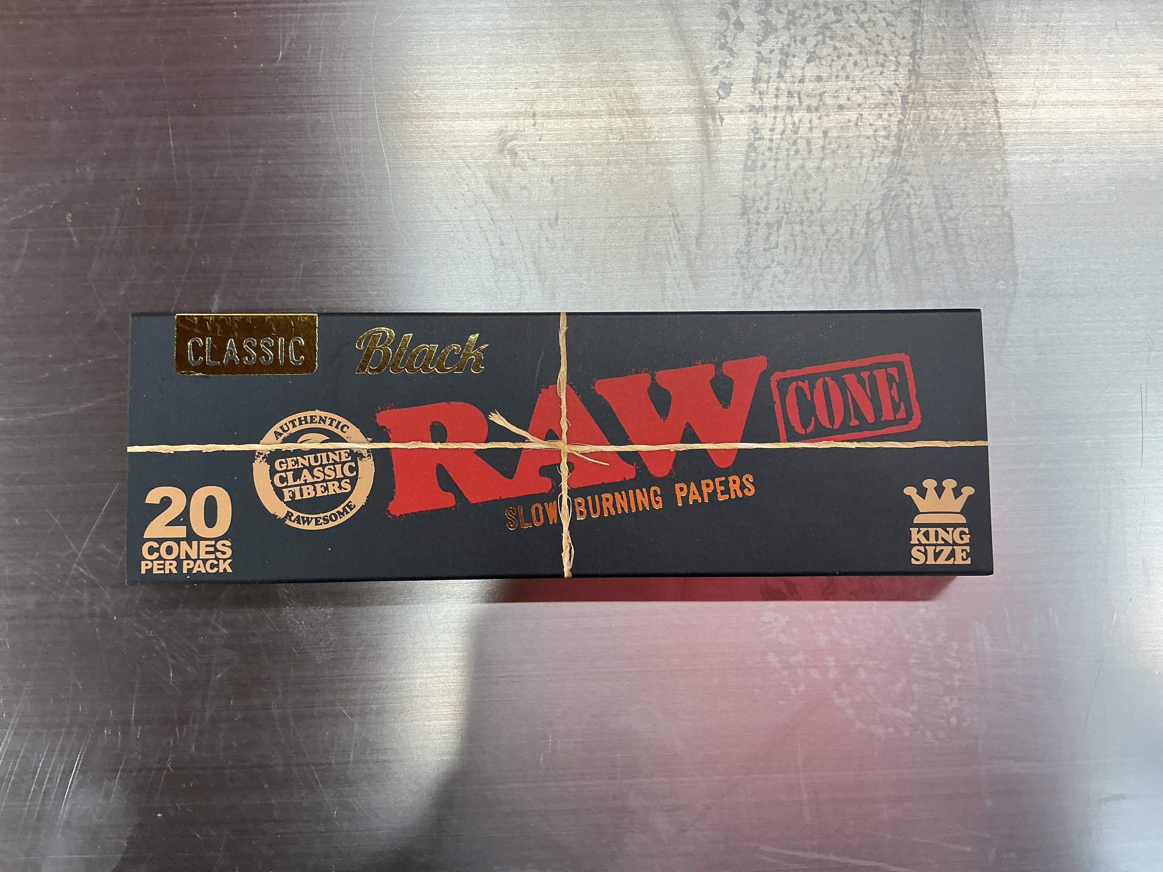 Raw cones black king 20pk