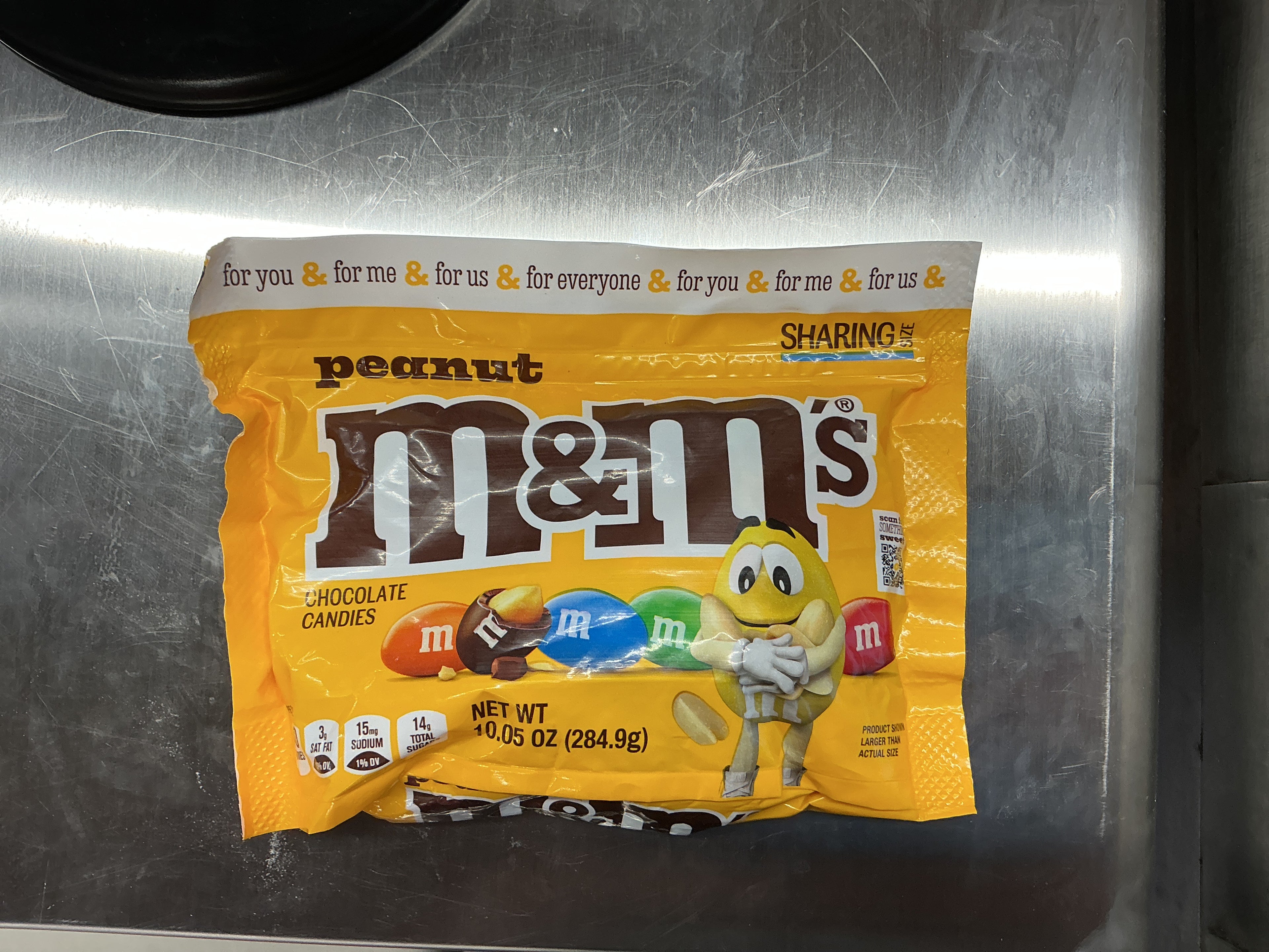 M and M Peanuts Share Size