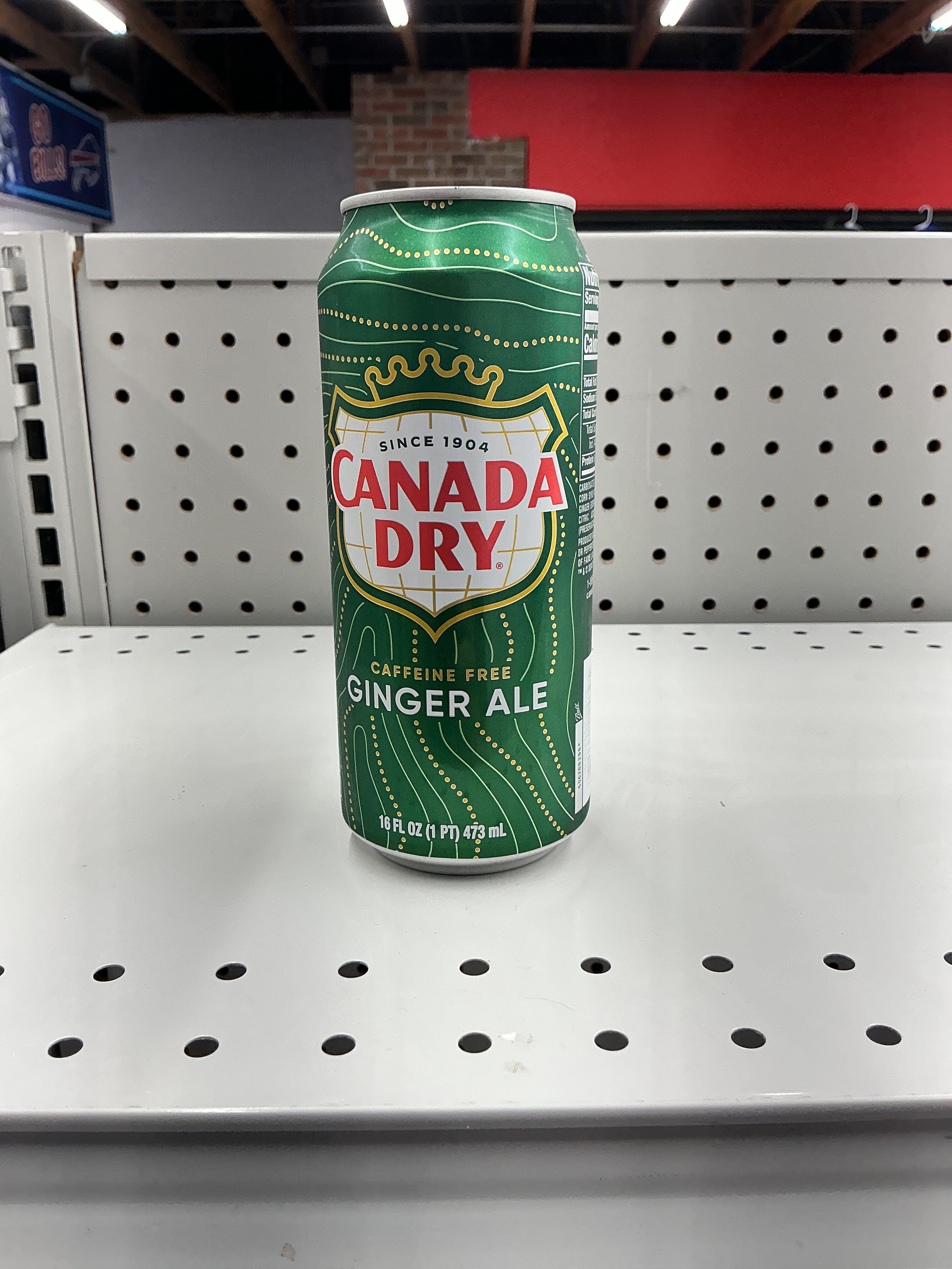 Canada Dry ginger ale can 16oz