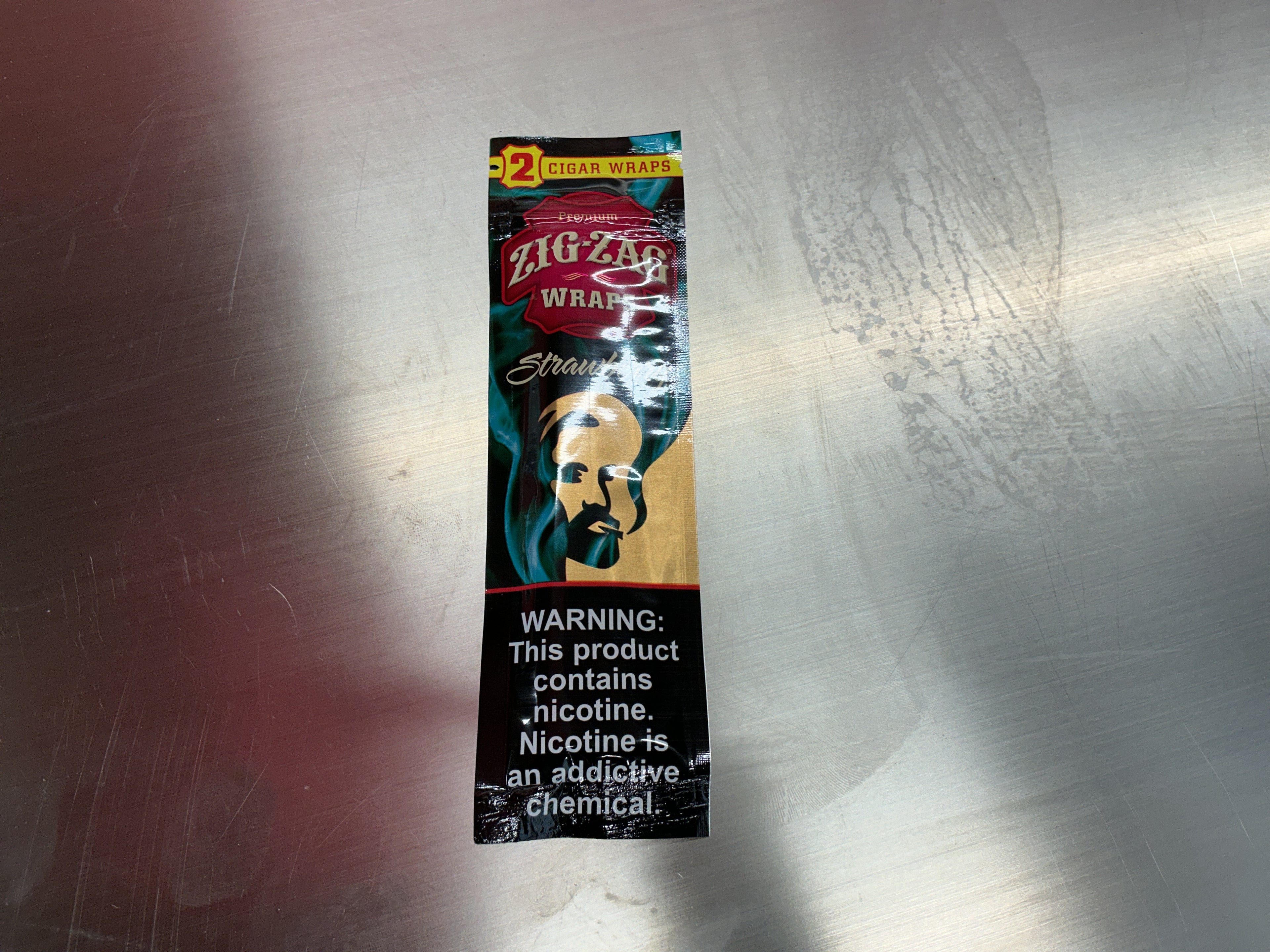Zigzag cigar wrap strawberry 2pk