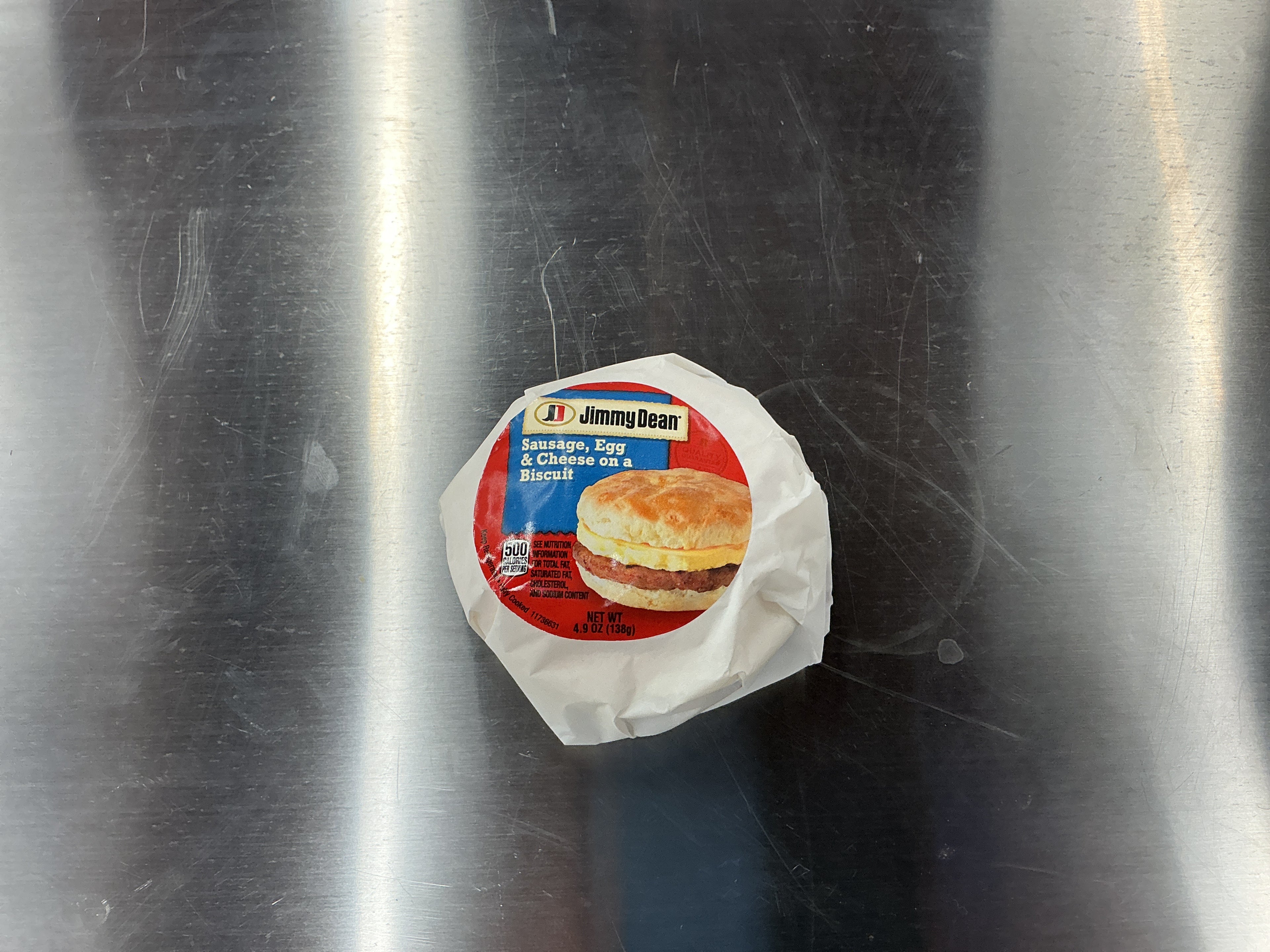Jimmy dean sausage, egg, & cheese biscuit