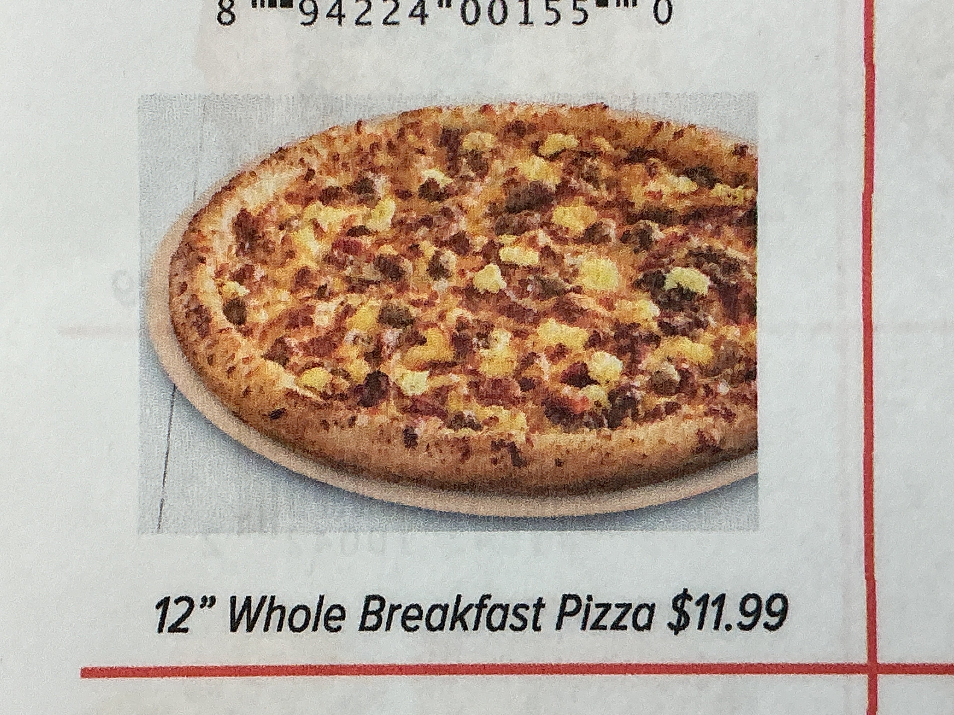 12” Whole Breakfast Pizza