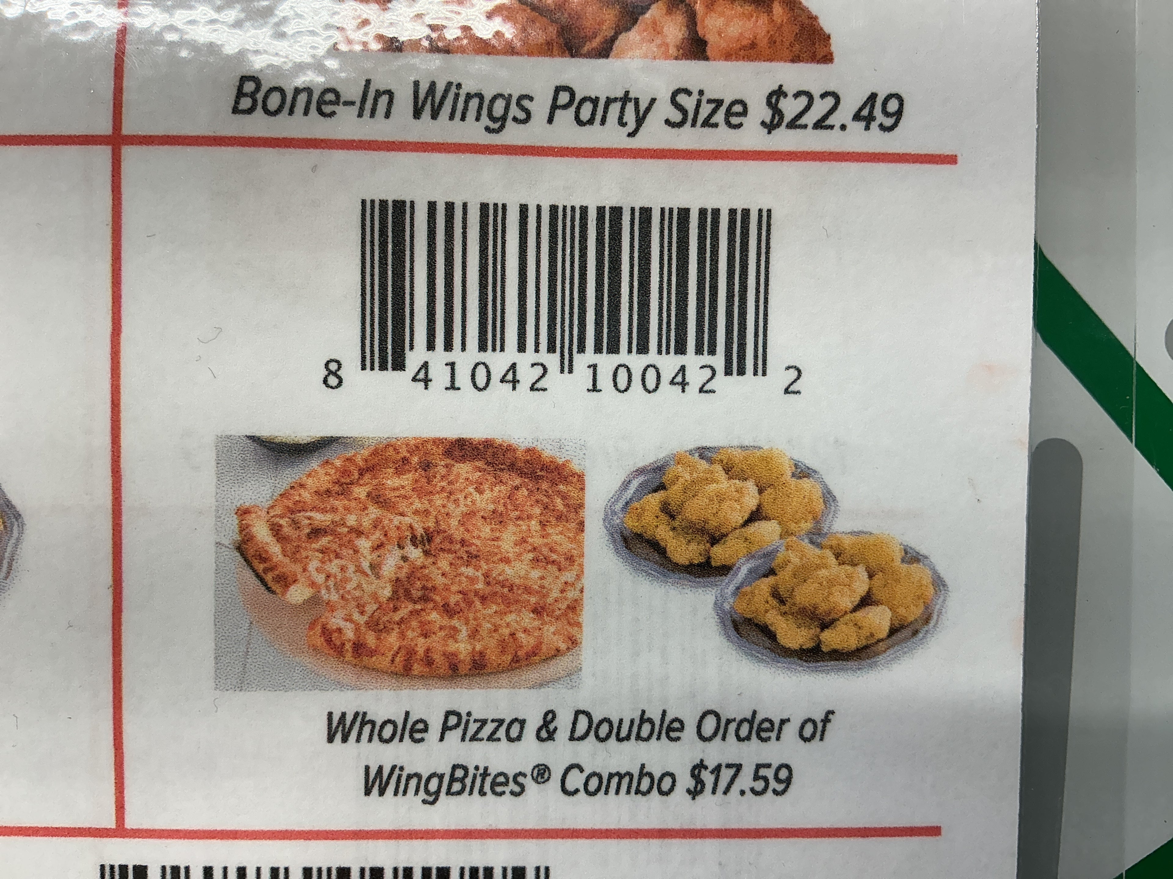Whole Pizza & Double Order of WingBites Combo