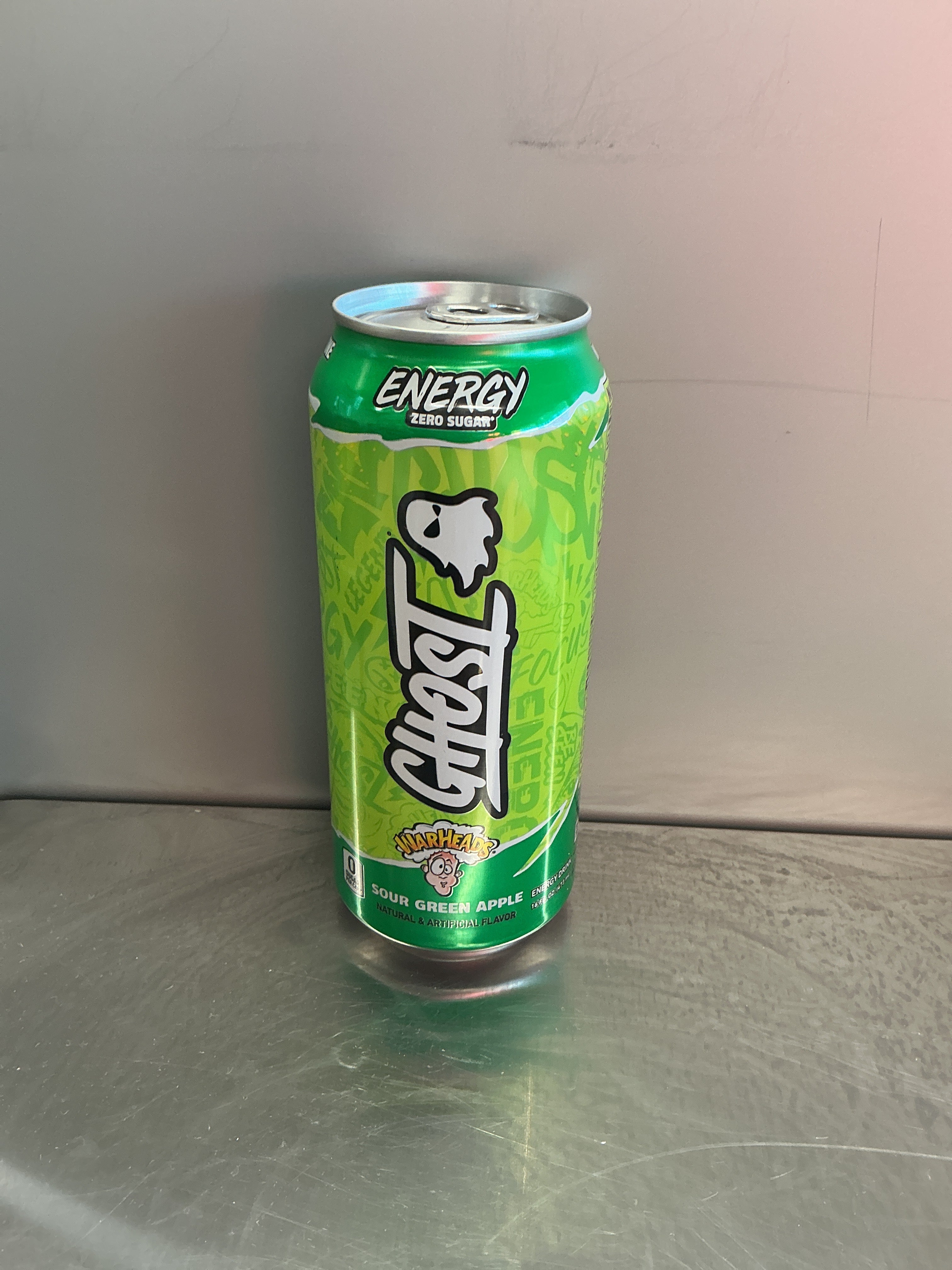 Ghost Energy War Heads Sour Green Apple 16oz